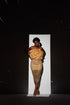 Gold Nude Tulle Midi Skirt